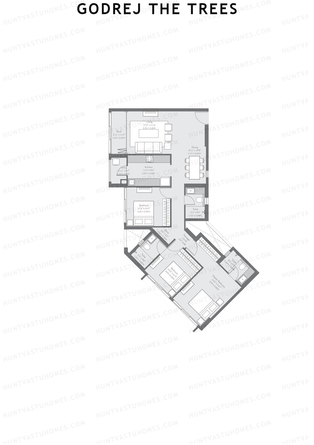 Godrej The Trees Wing M Unit 2 Floor Plan