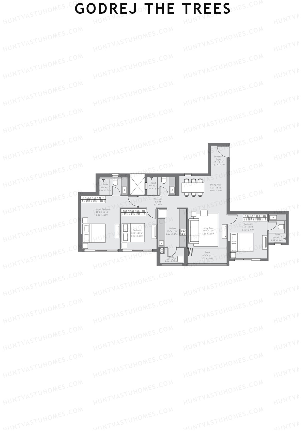 Godrej The Trees Wing N Unit 1 Floor Plan