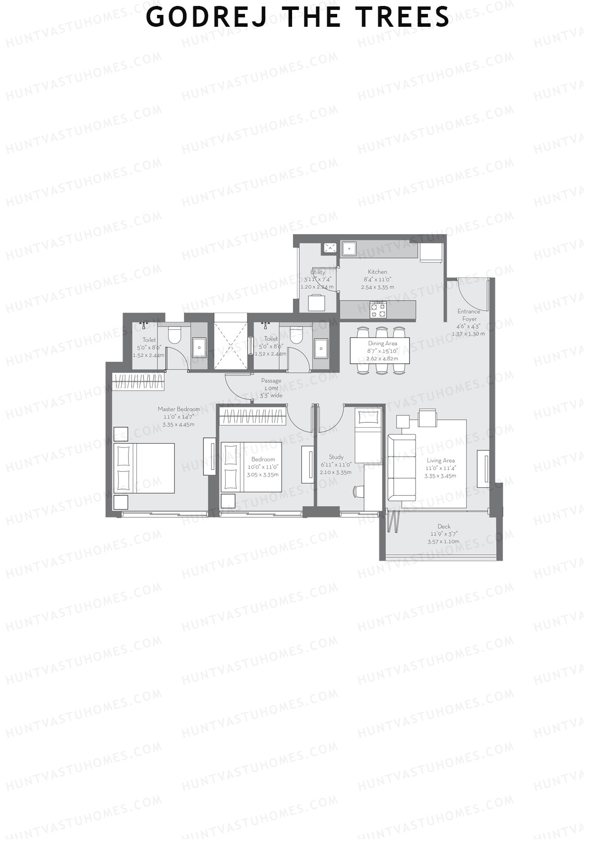 Godrej The Trees Wing O Unit 1 Floor Plan