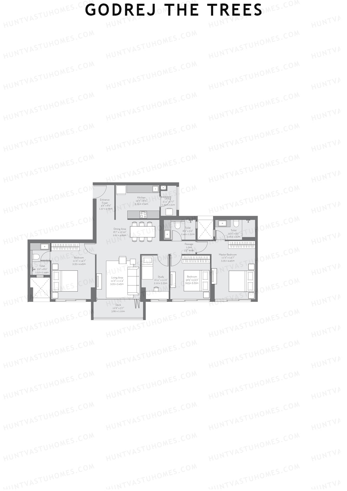 Godrej The Trees Wing O Unit 2 Floor Plan