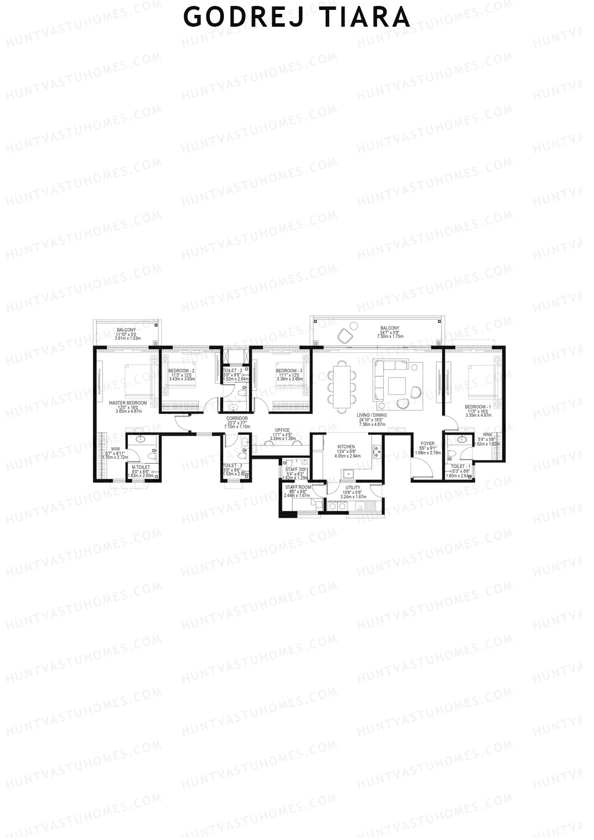 Godrej Tiara Tower 2 Unit 4 Floor Plan