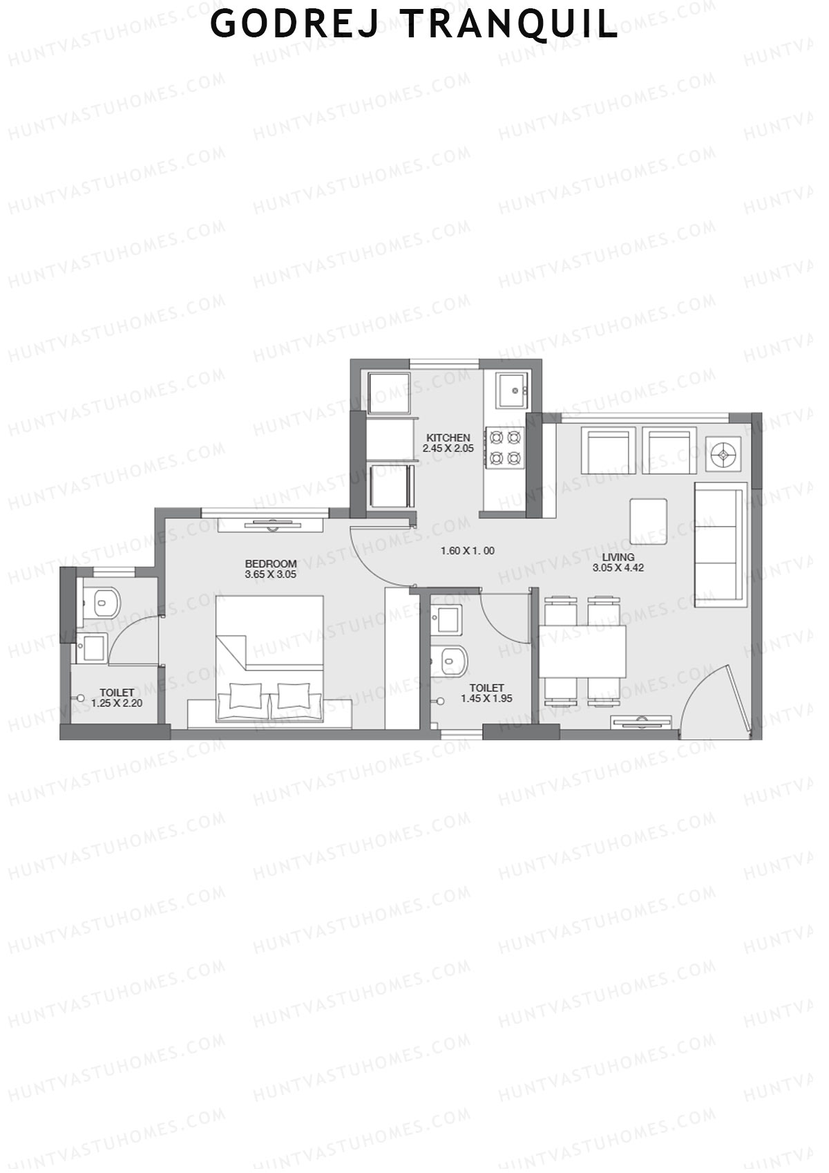 Godrej Tranquil Wing A Unit 3 Floor Plan
