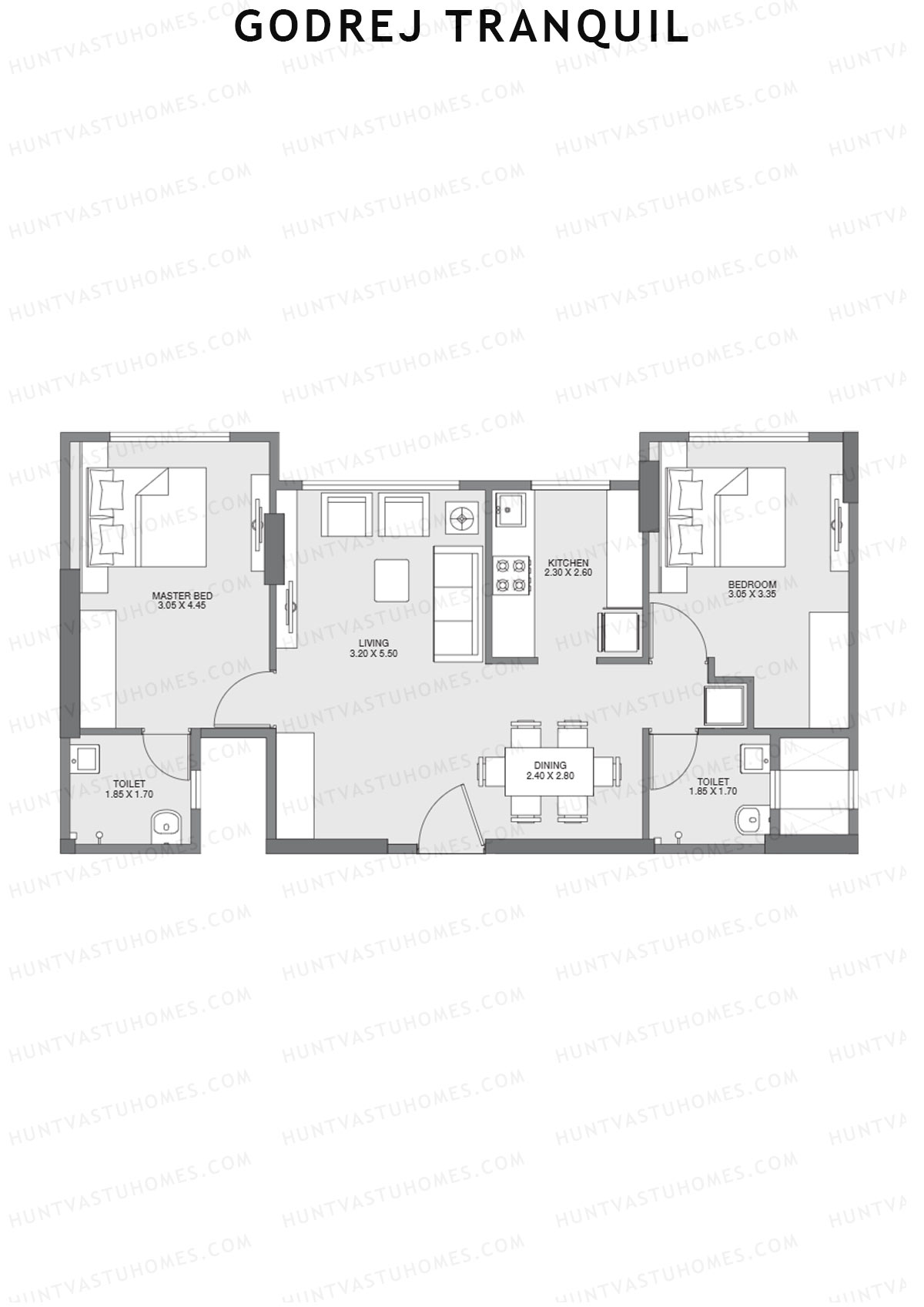 Godrej Tranquil Wing B Unit 3 Floor Plan