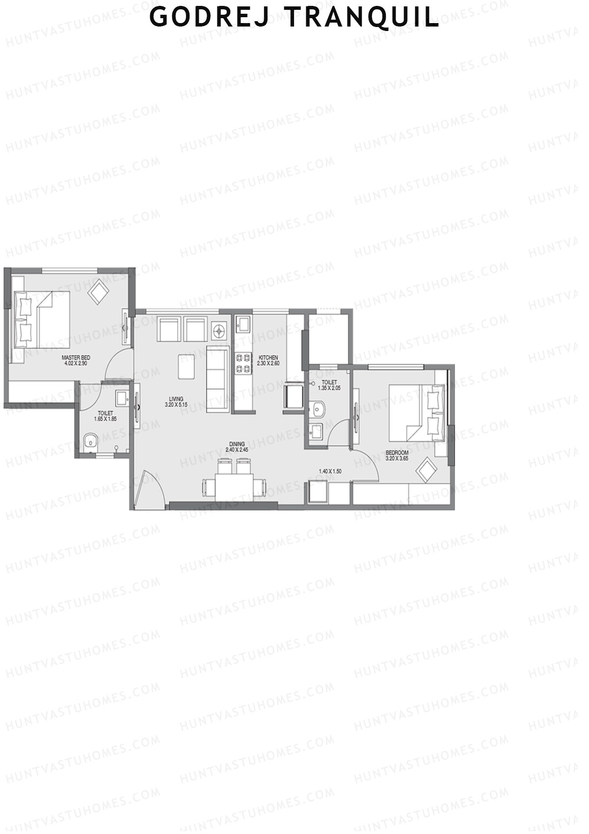 Godrej Tranquil Wing B Unit 4 Floor Plan