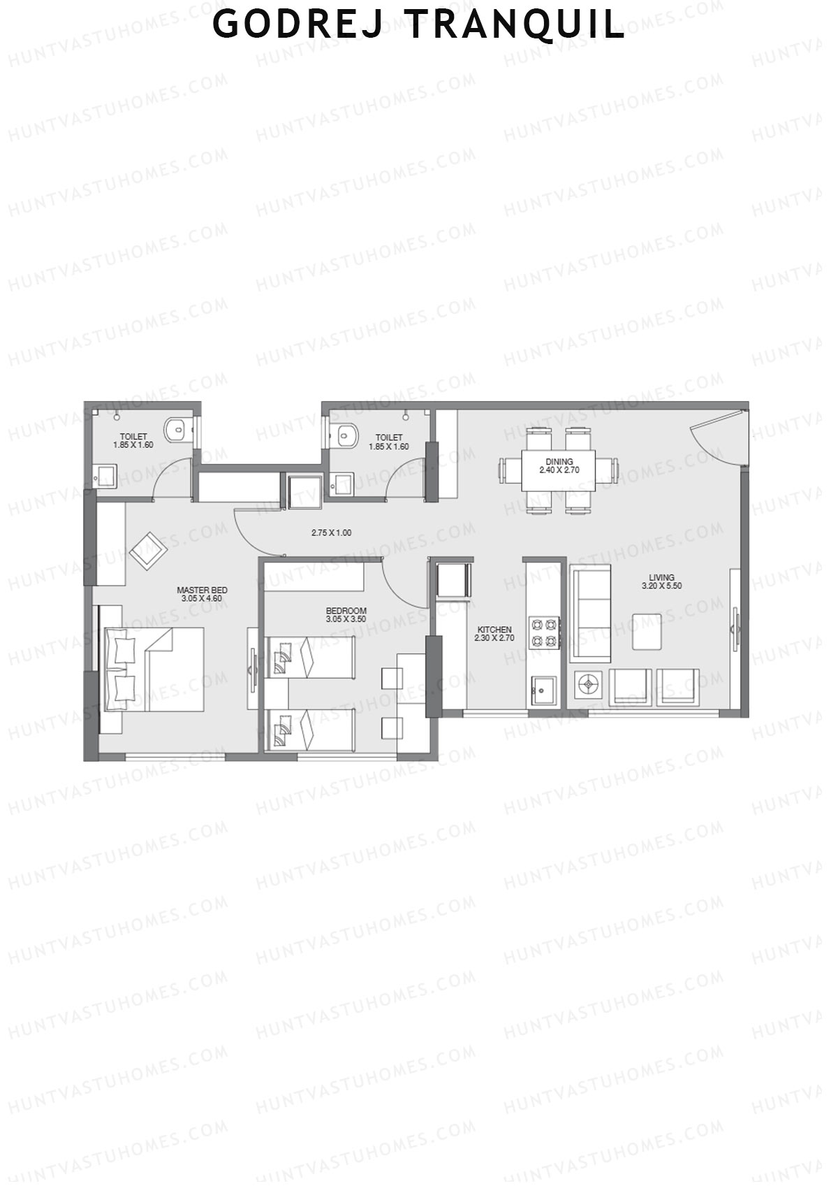 Godrej Tranquil Wing C Unit 1 Floor Plan