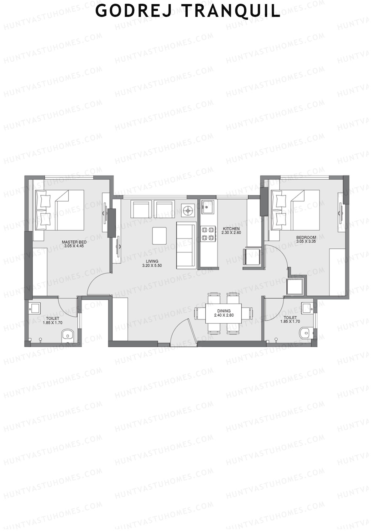 Godrej Tranquil Wing C Unit 3 Floor Plan