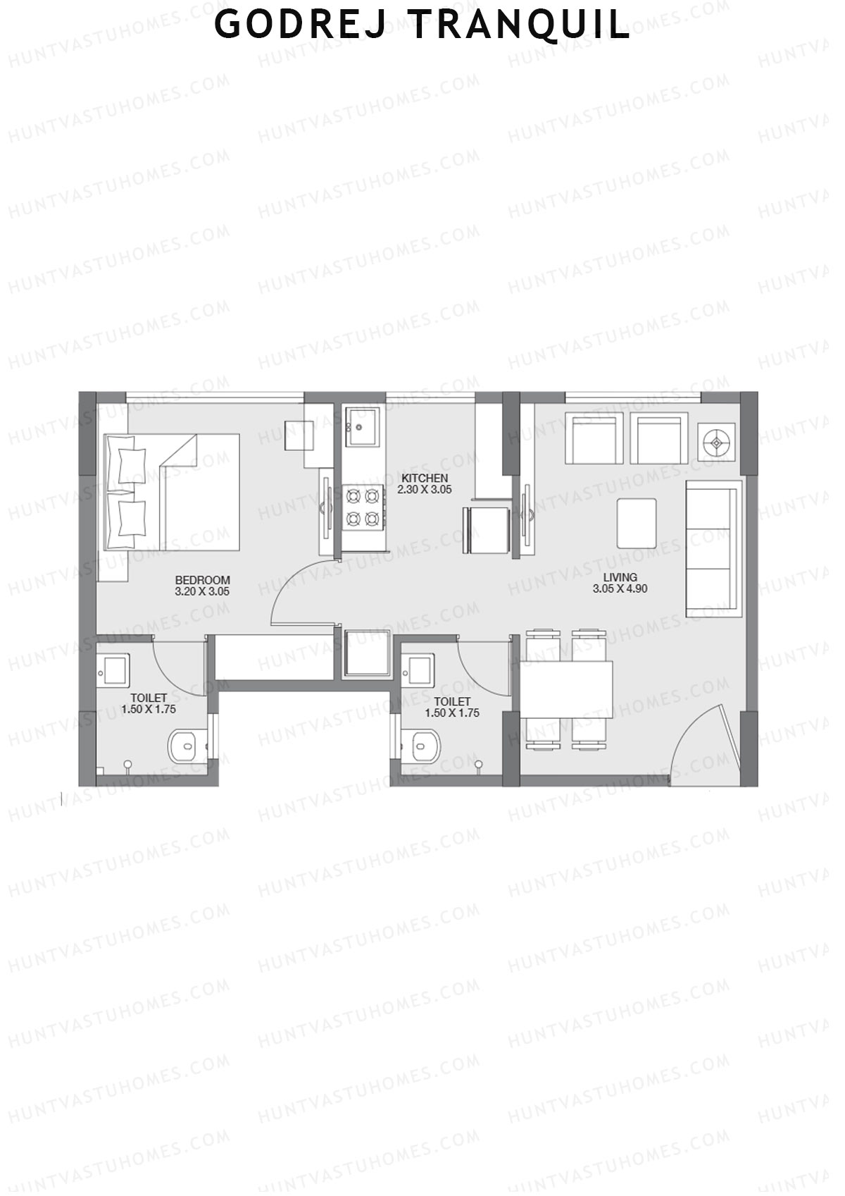 Godrej Tranquil Wing D Unit 1 Floor Plan