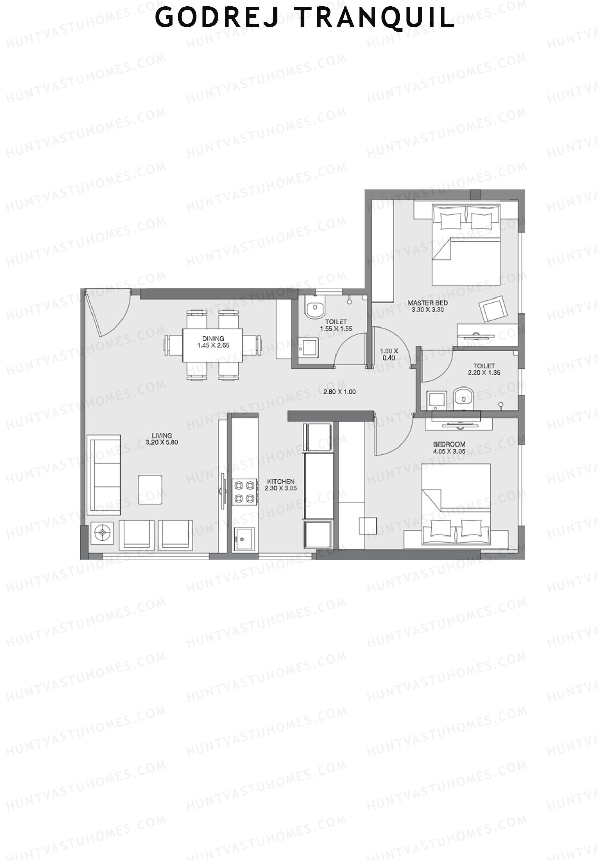 Godrej Tranquil Wing D Unit 3 Floor Plan