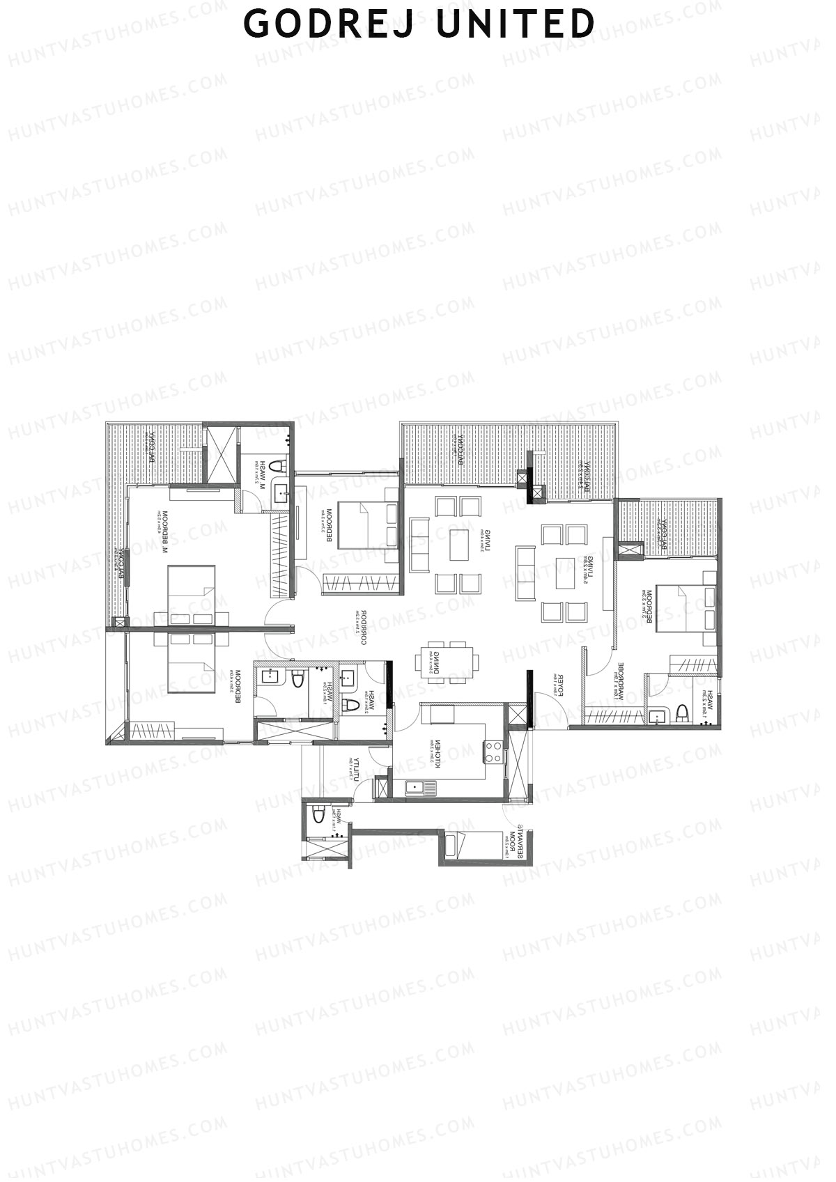 Godrej United Panorama core D Unit 2 Floor Plan
