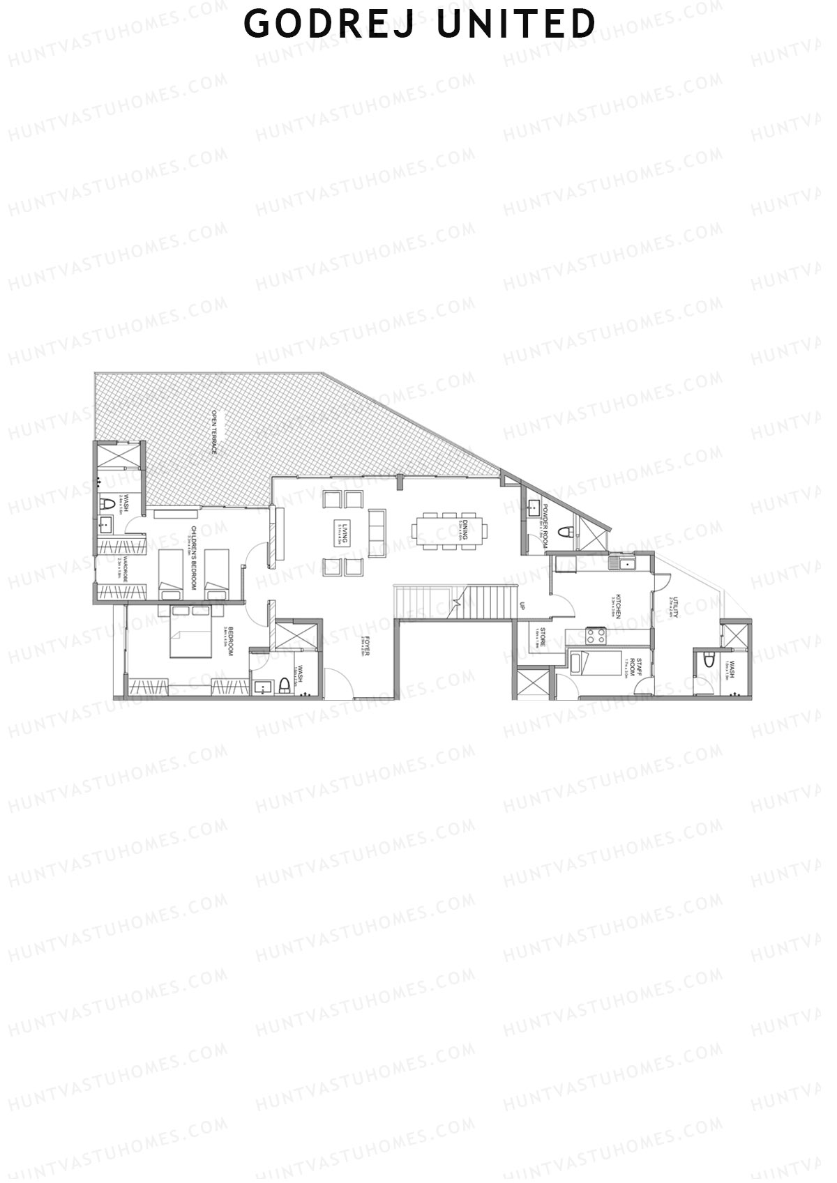 Godrej United Vista core C Unit 1 (Penthouse) Floor Plan