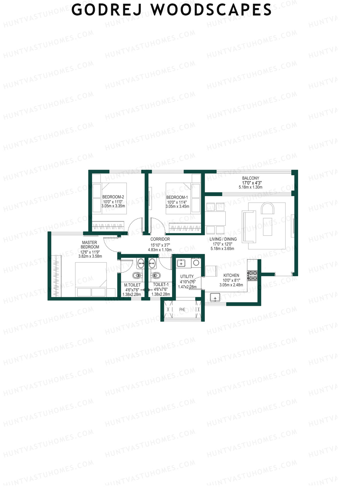 Godrej Woodscapes Tower A Unit 2 Floor Plan