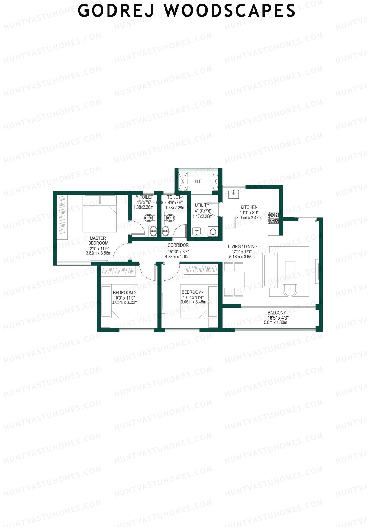 Godrej Woodscapes Tower C Unit 1 Floor Plan