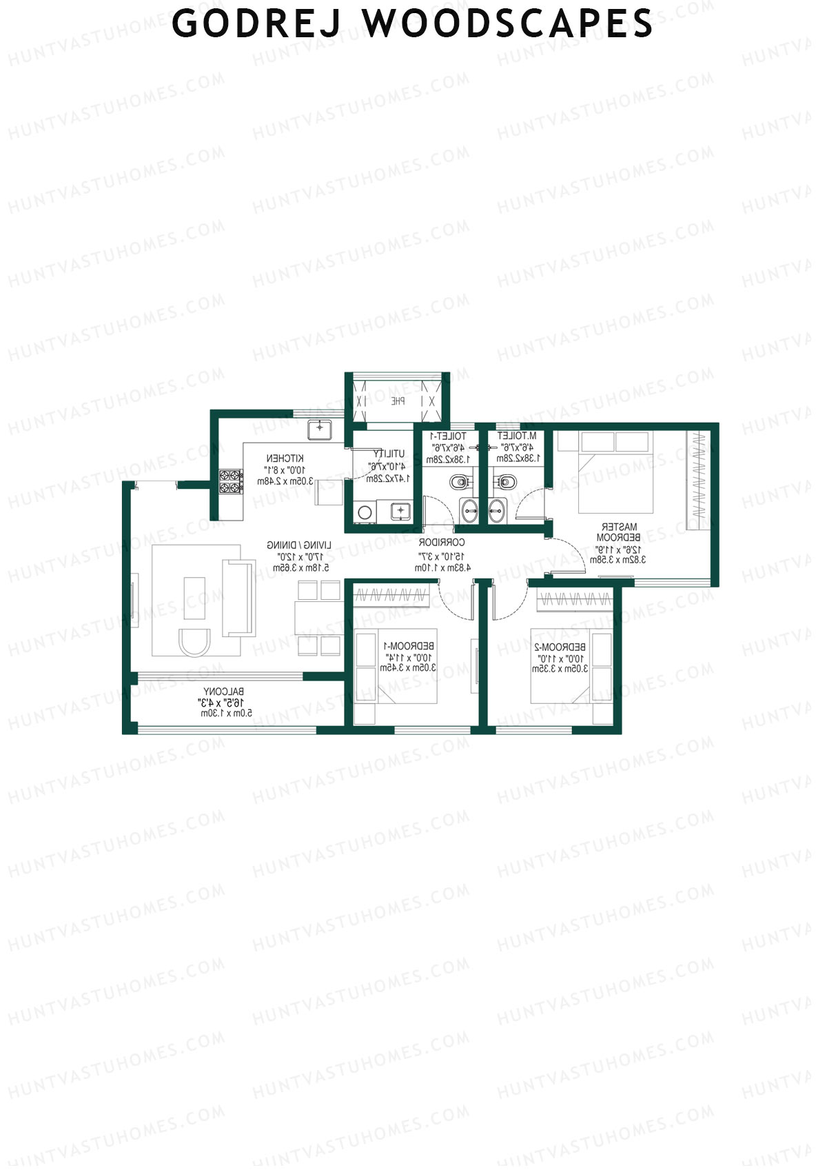 Godrej Woodscapes Tower C Unit 4 Floor Plan
