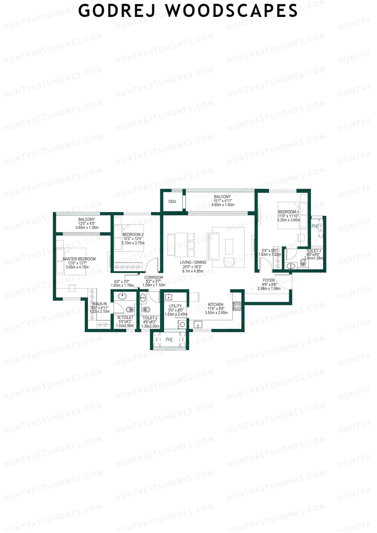 Godrej Woodscapes Tower F Unit 2 Floor Plan