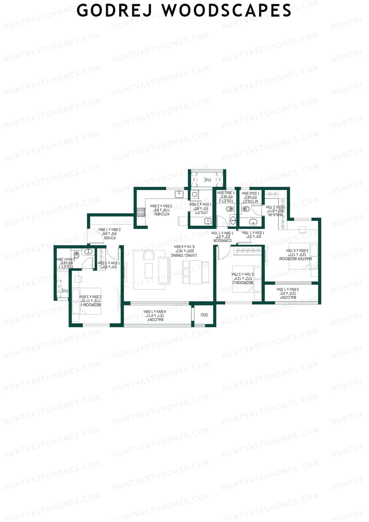 Godrej Woodscapes Tower F Unit 4 Floor Plan