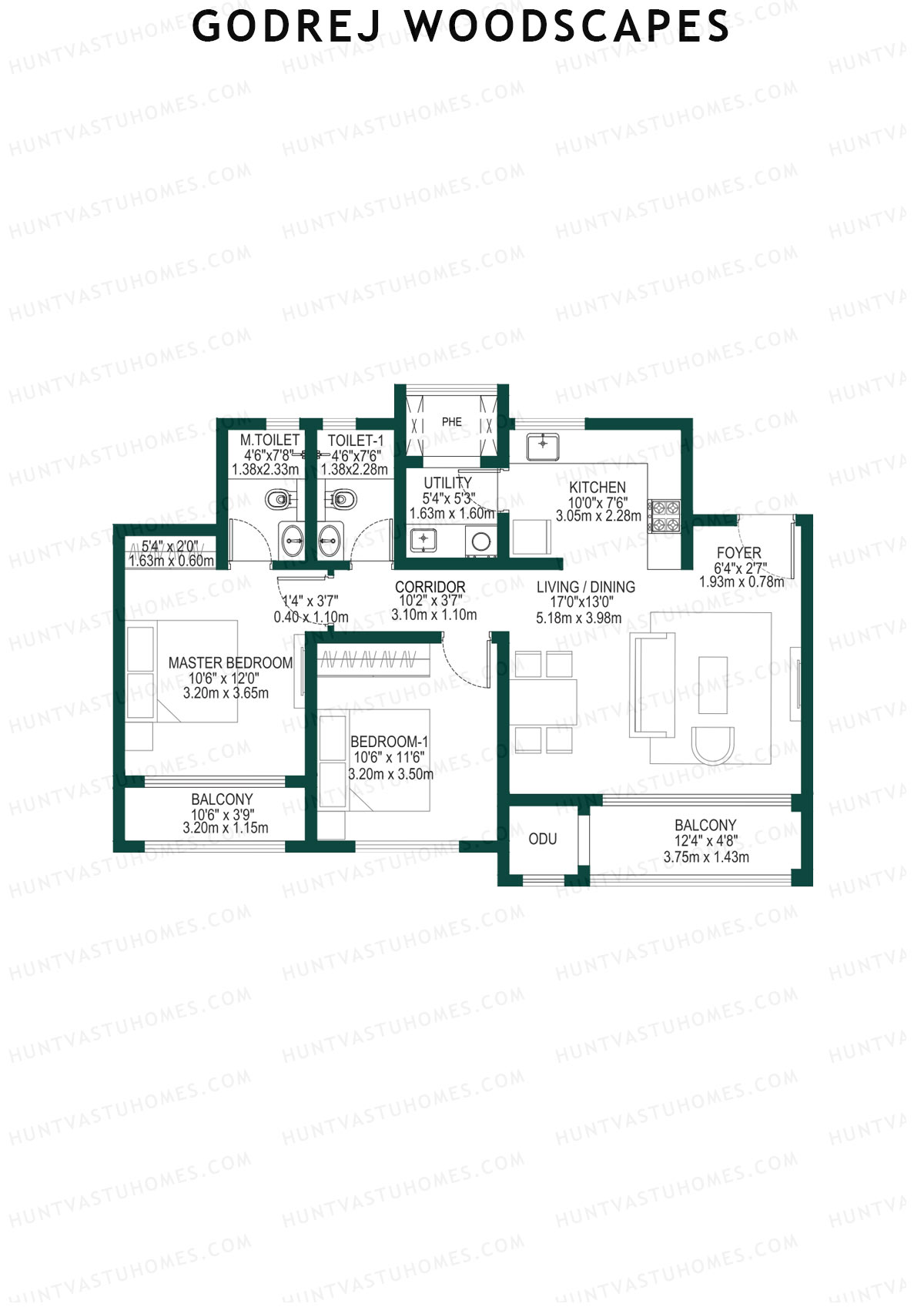 Godrej Woodscapes Tower G Unit 1 Floor Plan