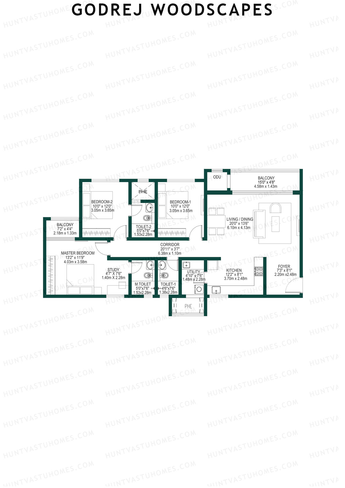 Godrej Woodscapes Tower G Unit 2 Floor Plan
