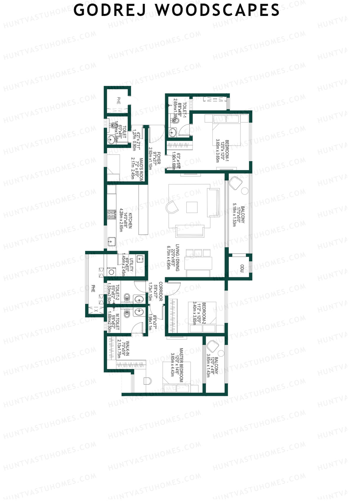 Godrej Woodscapes Tower M Unit 4 Floor Plan