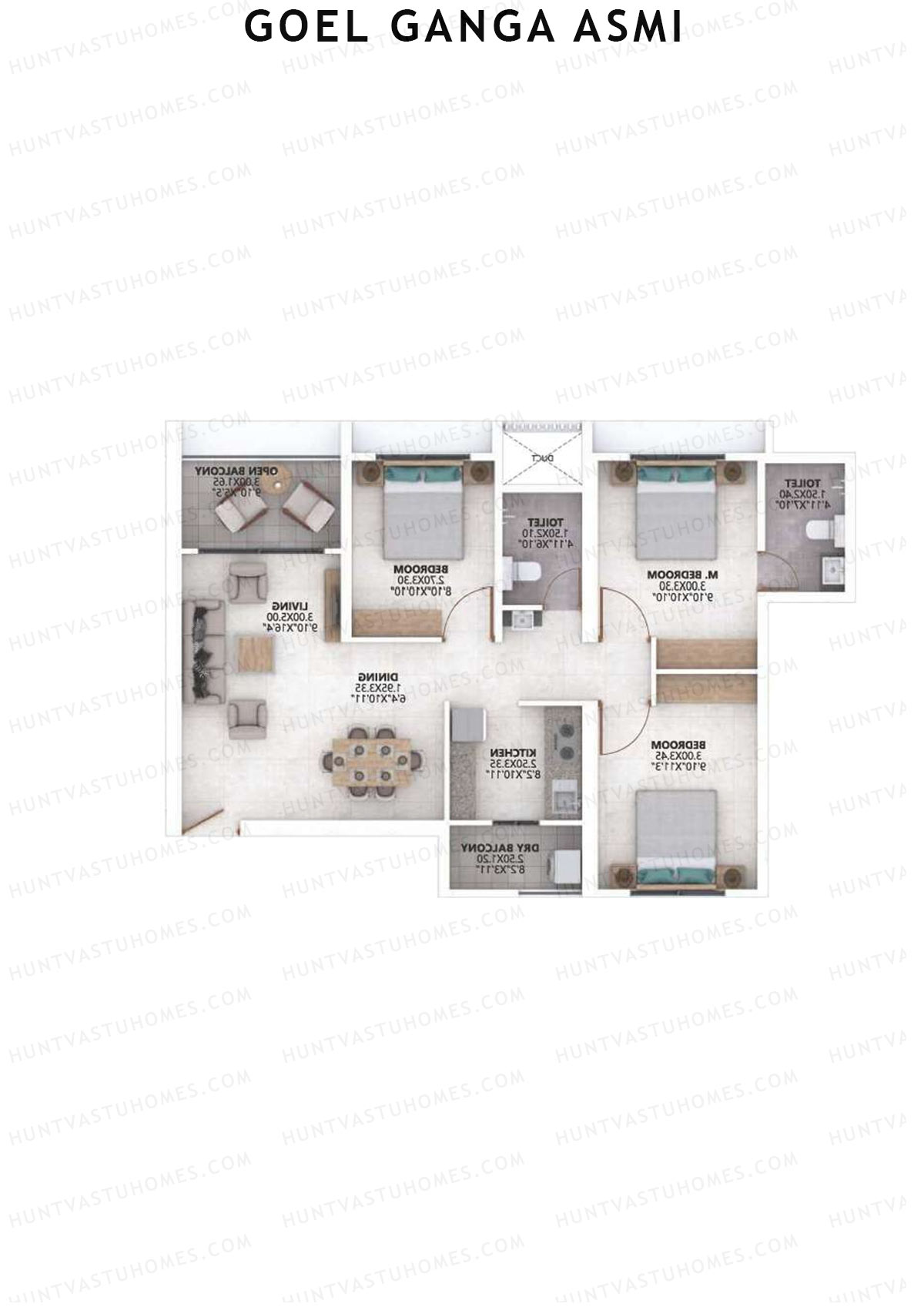 Goel Ganga Asmi Wing 2 Unit 10 Floor Plan