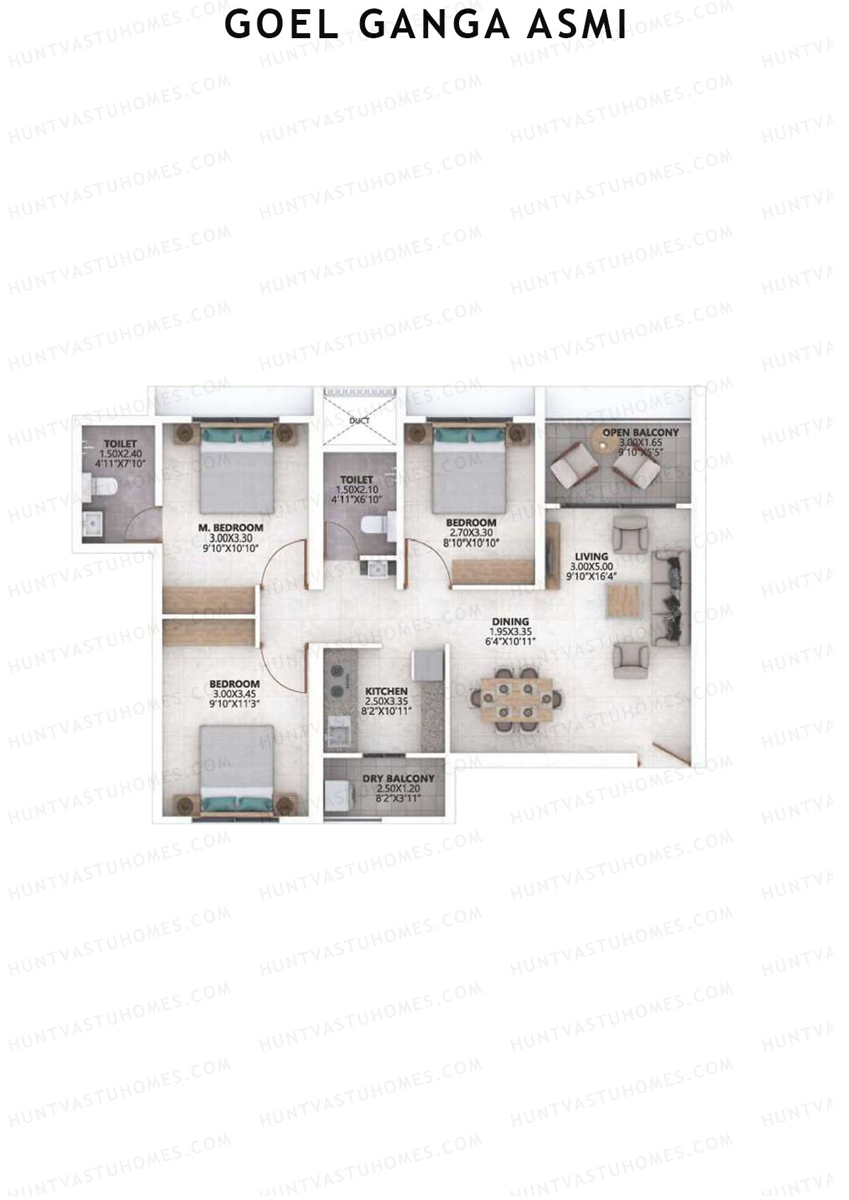Goel Ganga Asmi Wing 2 Unit 6 Floor Plan
