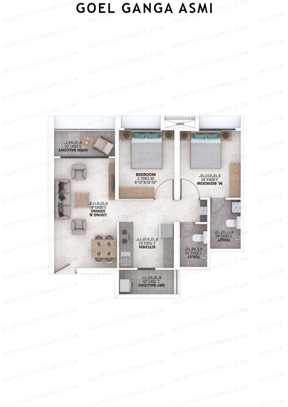 Goel Ganga Asmi Wing 2 Unit 7 Floor Plan