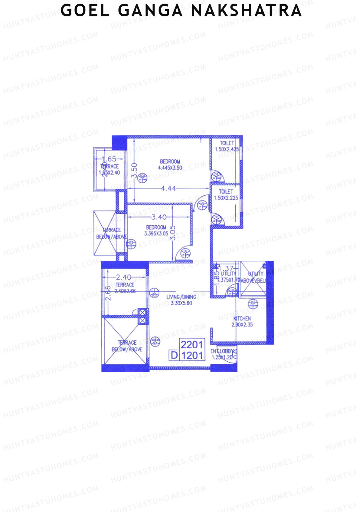 Goel Ganga Nakshatra Tower D Unit 1 Floor Plan