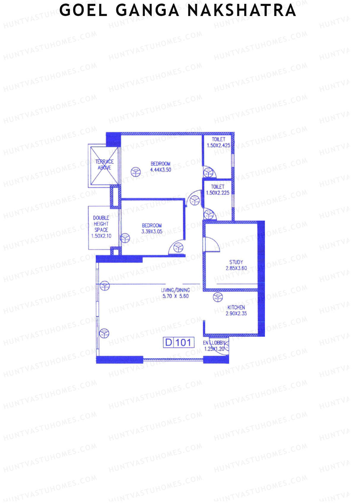 Goel Ganga Nakshatra Tower D Unit 1 Floor Plan