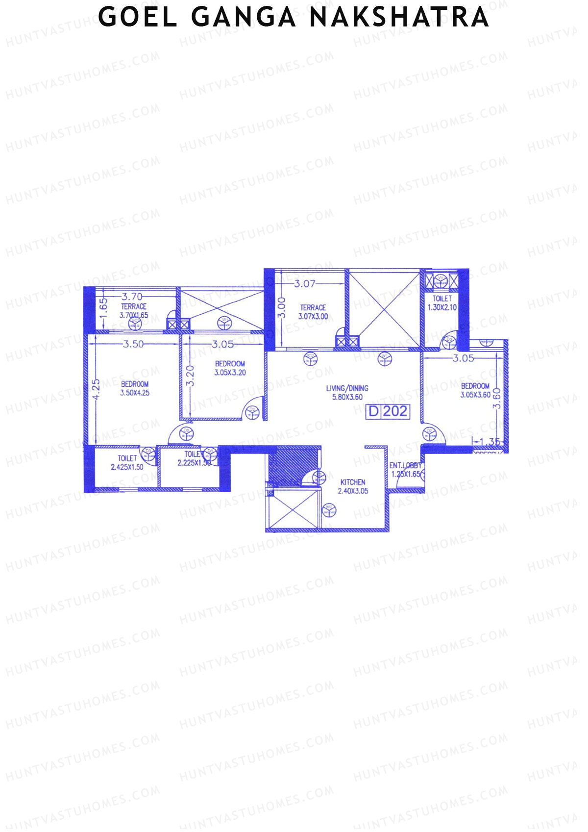 Goel Ganga Nakshatra Tower D Unit 2 Floor Plan