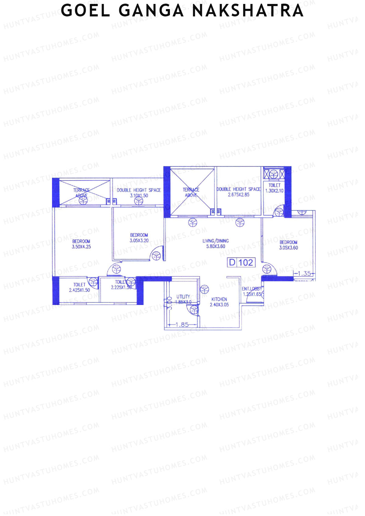 Goel Ganga Nakshatra Tower D Unit 2 Floor Plan