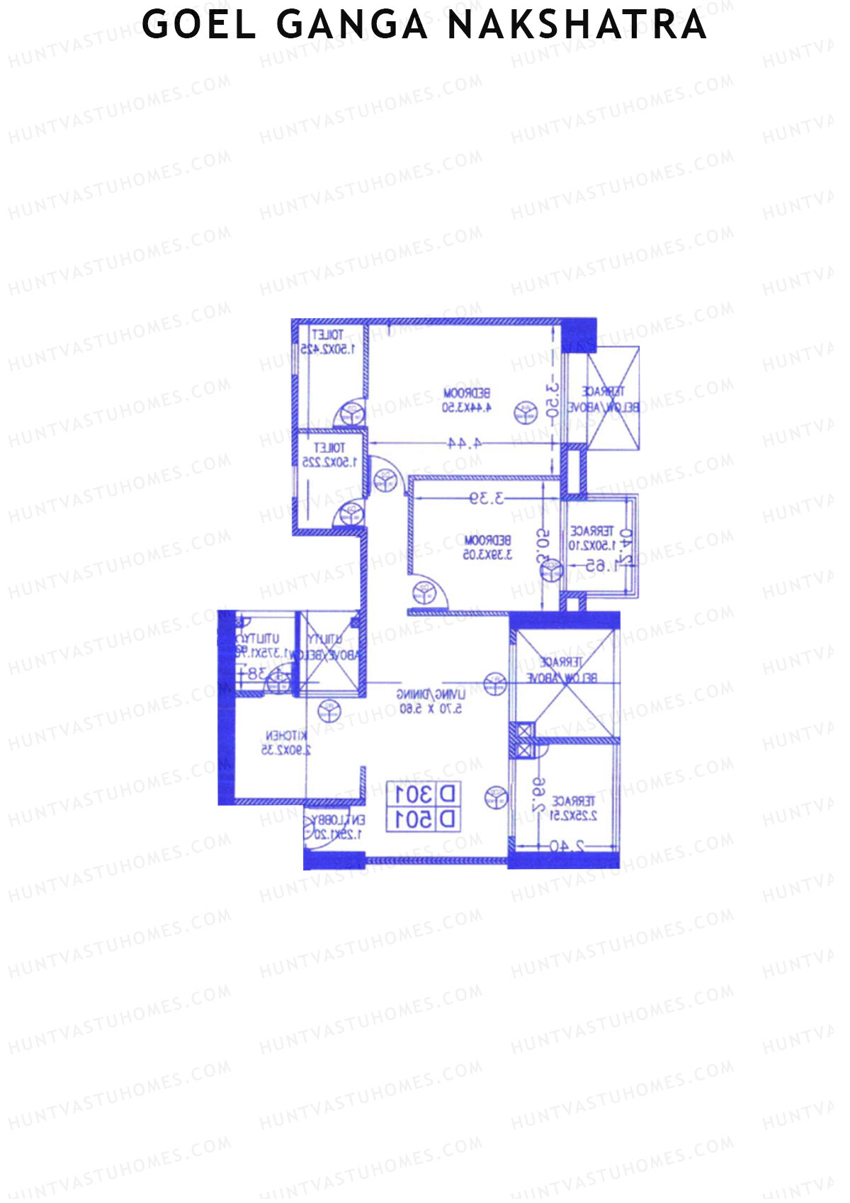 Goel Ganga Nakshatra Tower D Unit 4 Floor Plan