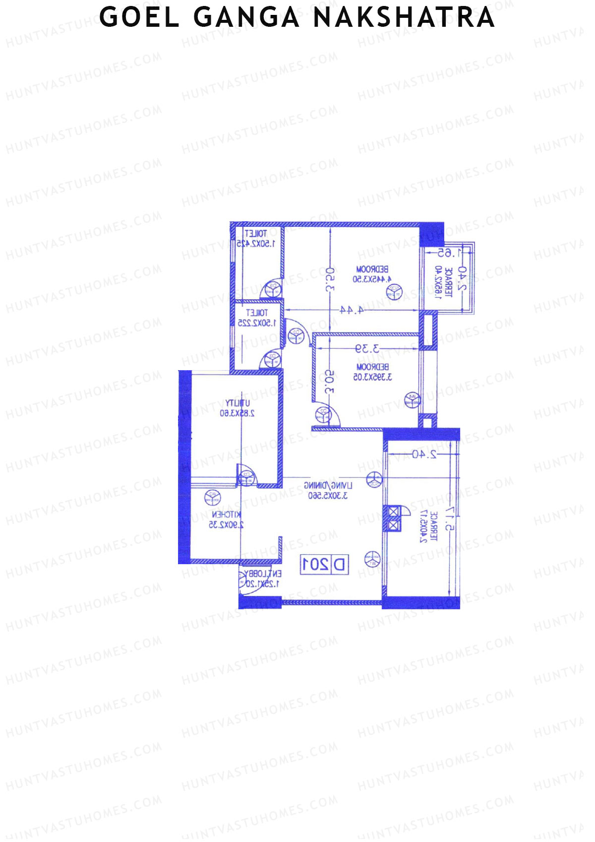 Goel Ganga Nakshatra Tower D Unit 4 Floor Plan