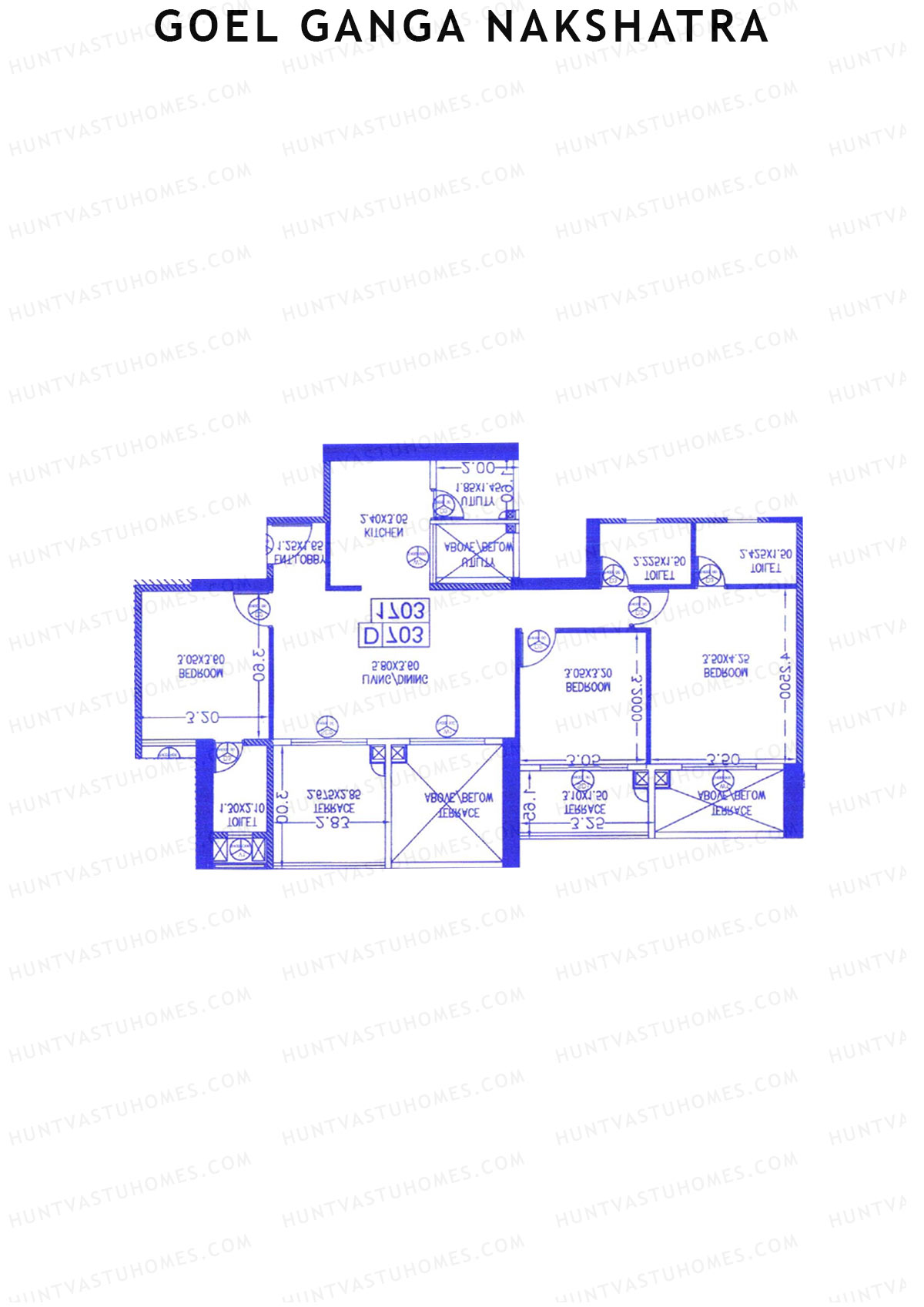 Goel Ganga Nakshatra Tower D Unit 6 Floor Plan