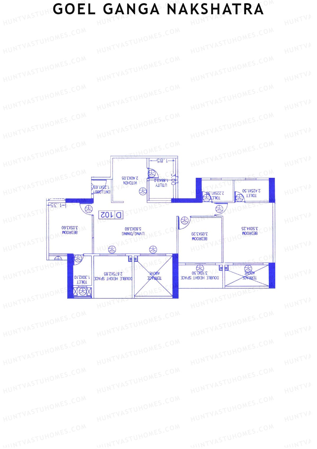 Goel Ganga Nakshatra Tower D Unit 6 Floor Plan