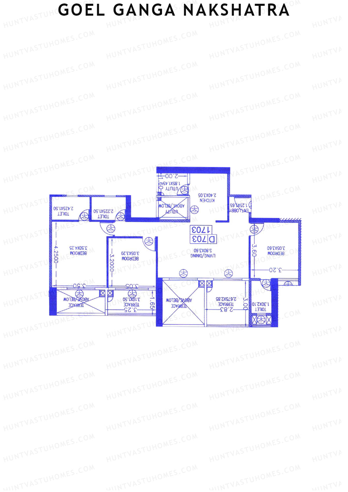 Goel Ganga Nakshatra Tower D Unit 7 Floor Plan