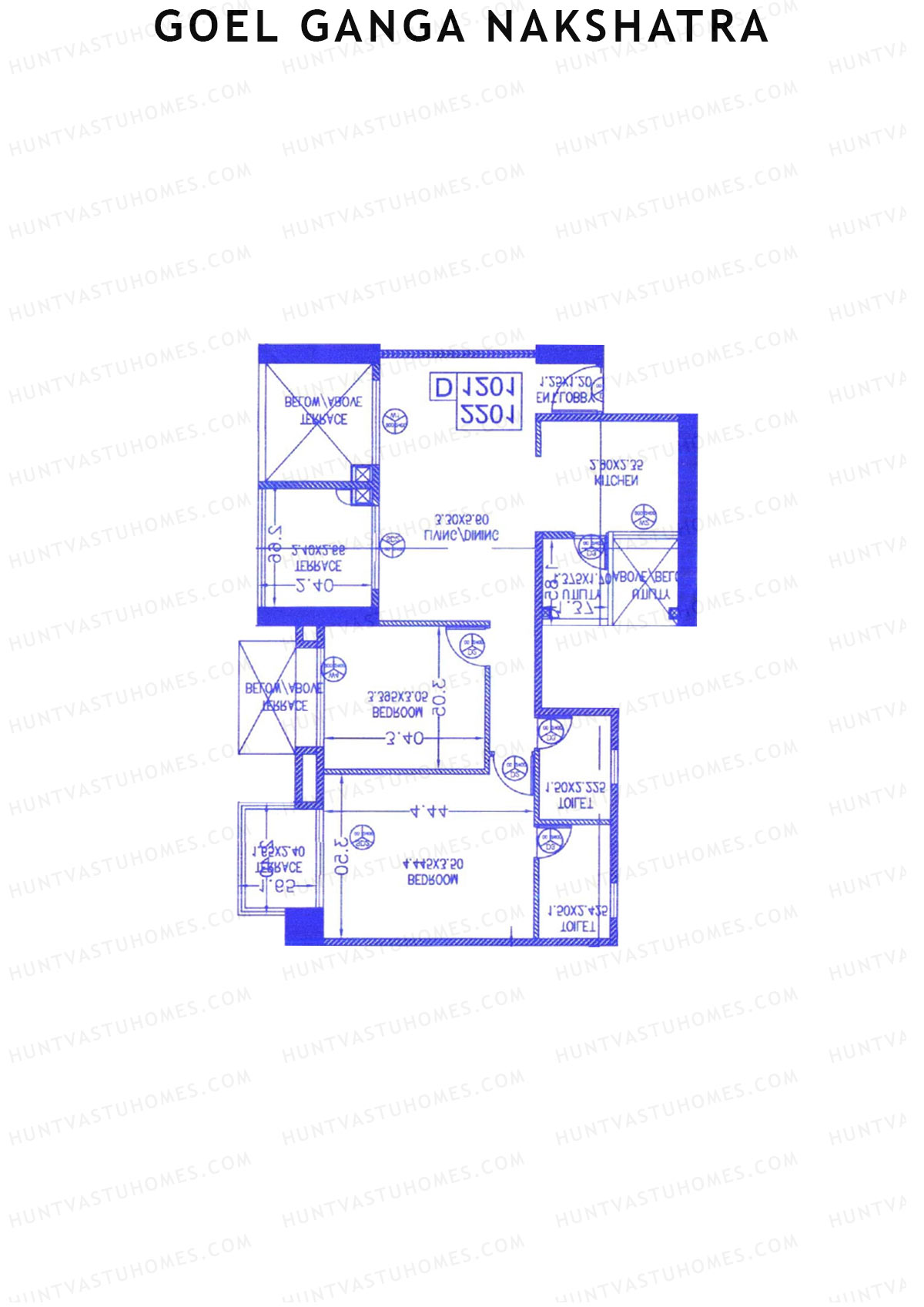 Goel Ganga Nakshatra Tower D Unit 8 Floor Plan