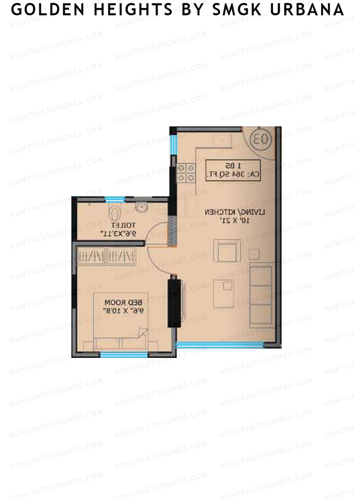 Golden Heights by SMGK Urbana Tower A Unit 4 Floor Plan