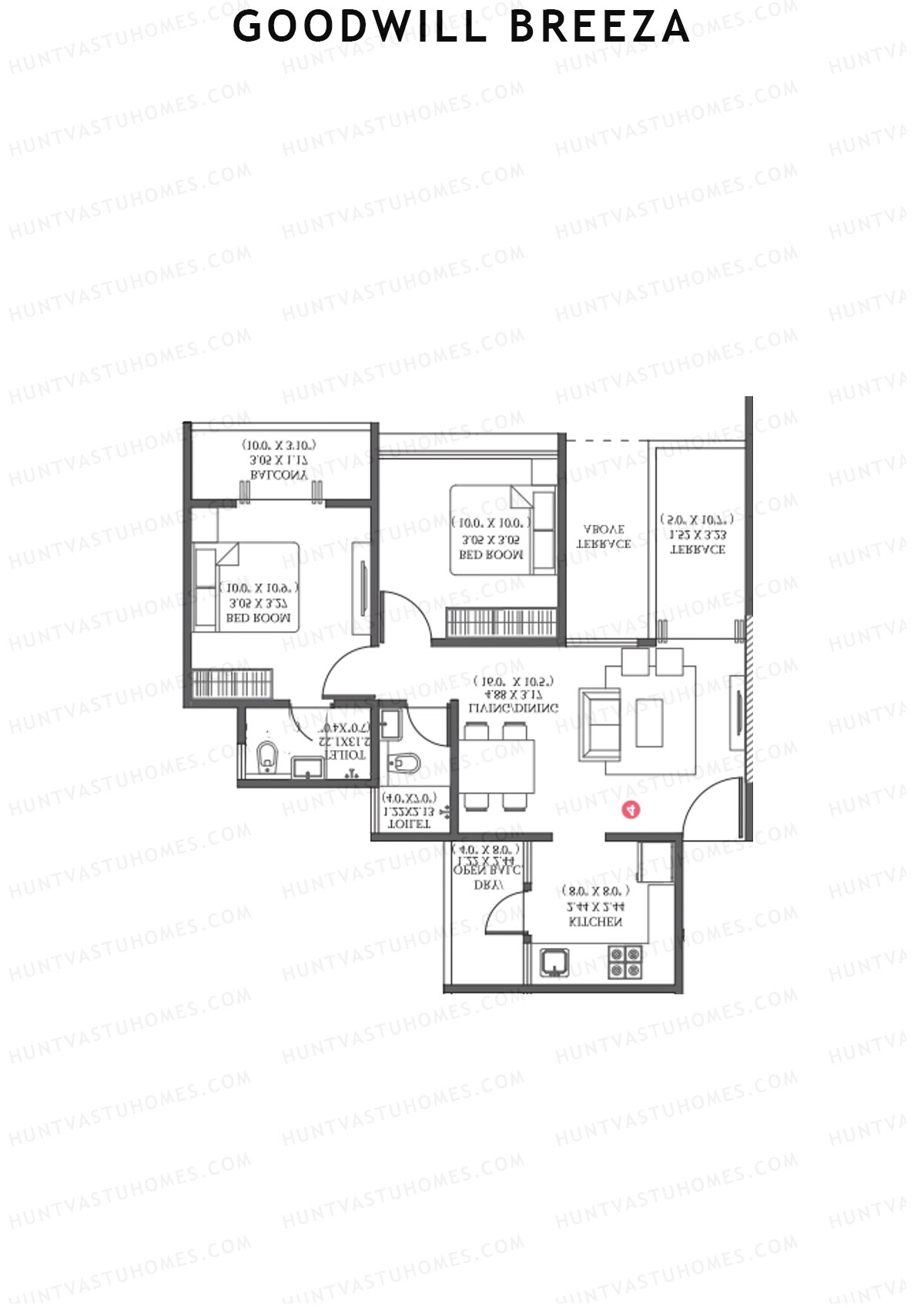 Goodwill Breeza Wing E Unit 1 Floor Plan