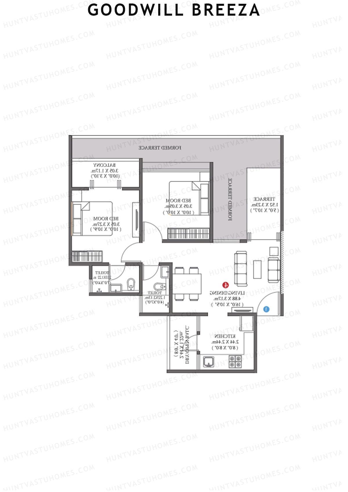 Goodwill Breeza Wing E Unit 1 Floor Plan