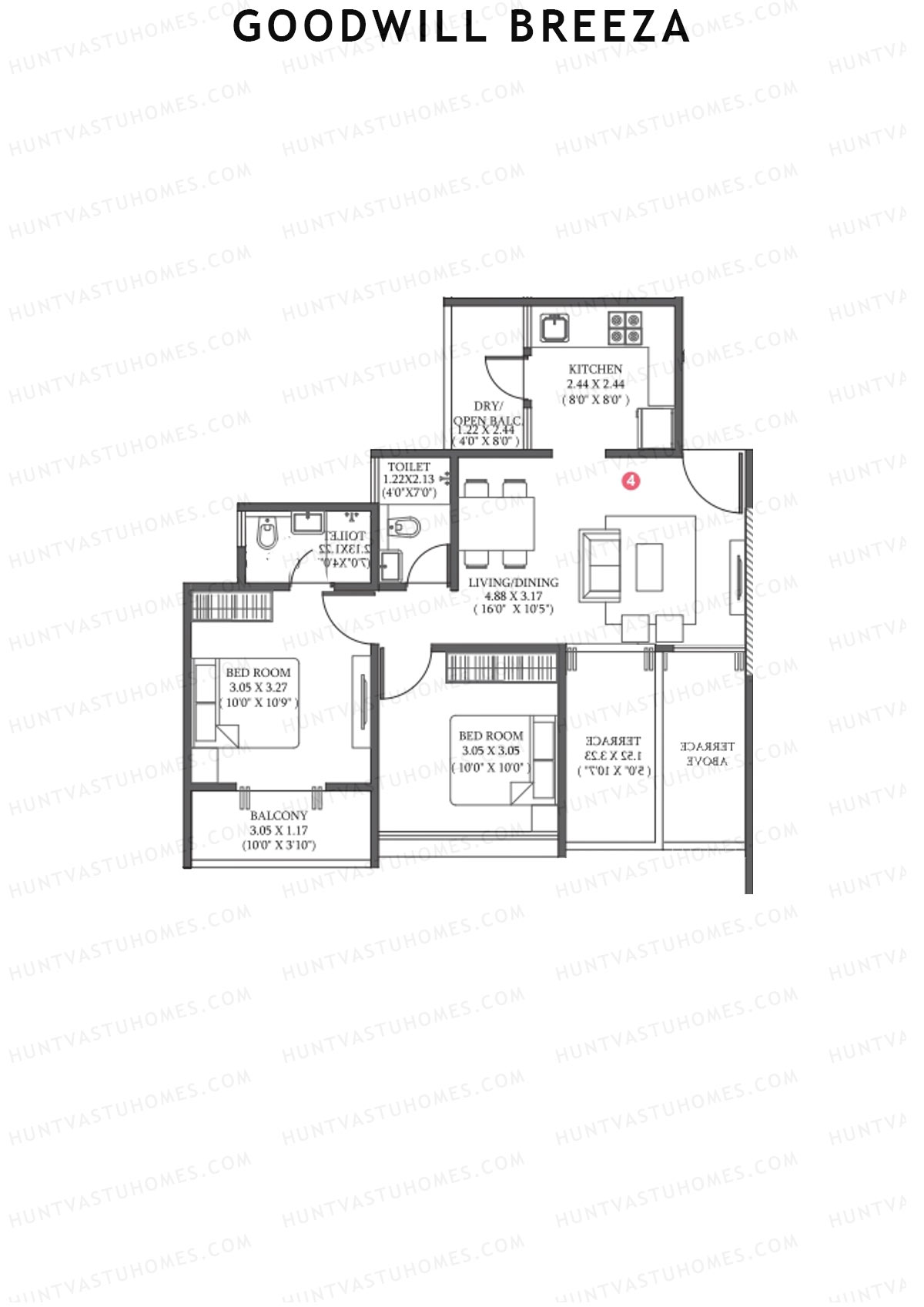 Goodwill Breeza Wing E Unit 2 Floor Plan