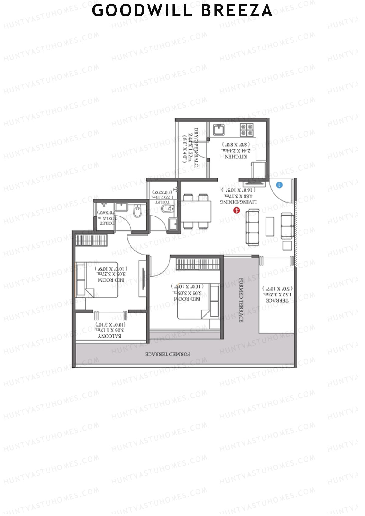 Goodwill Breeza Wing E Unit 2 Floor Plan
