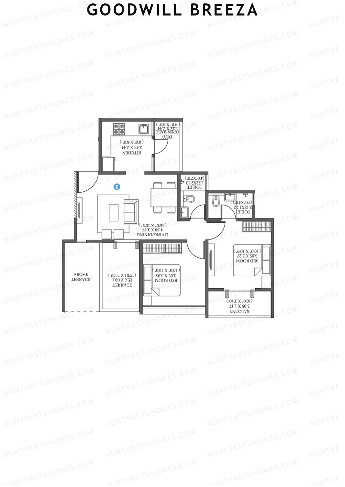 Goodwill Breeza Wing E Unit 3 Floor Plan