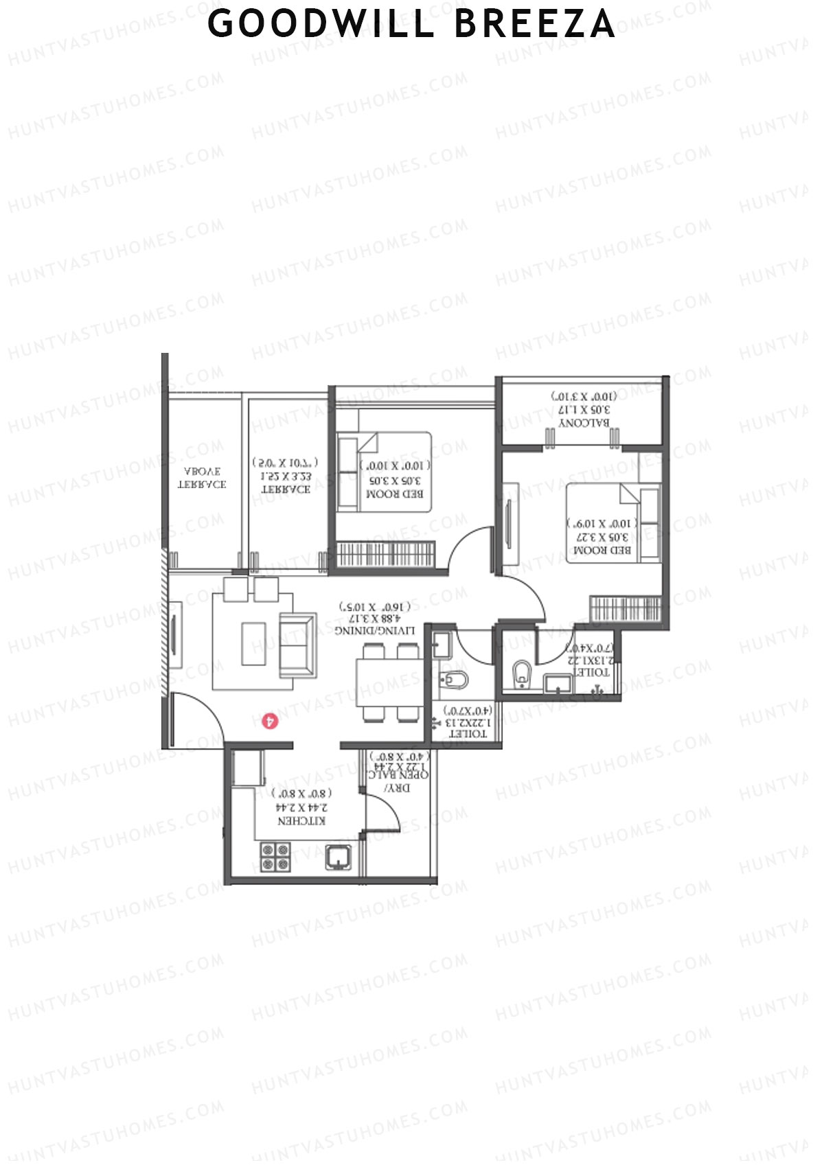 Goodwill Breeza Wing E Unit 4 Floor Plan