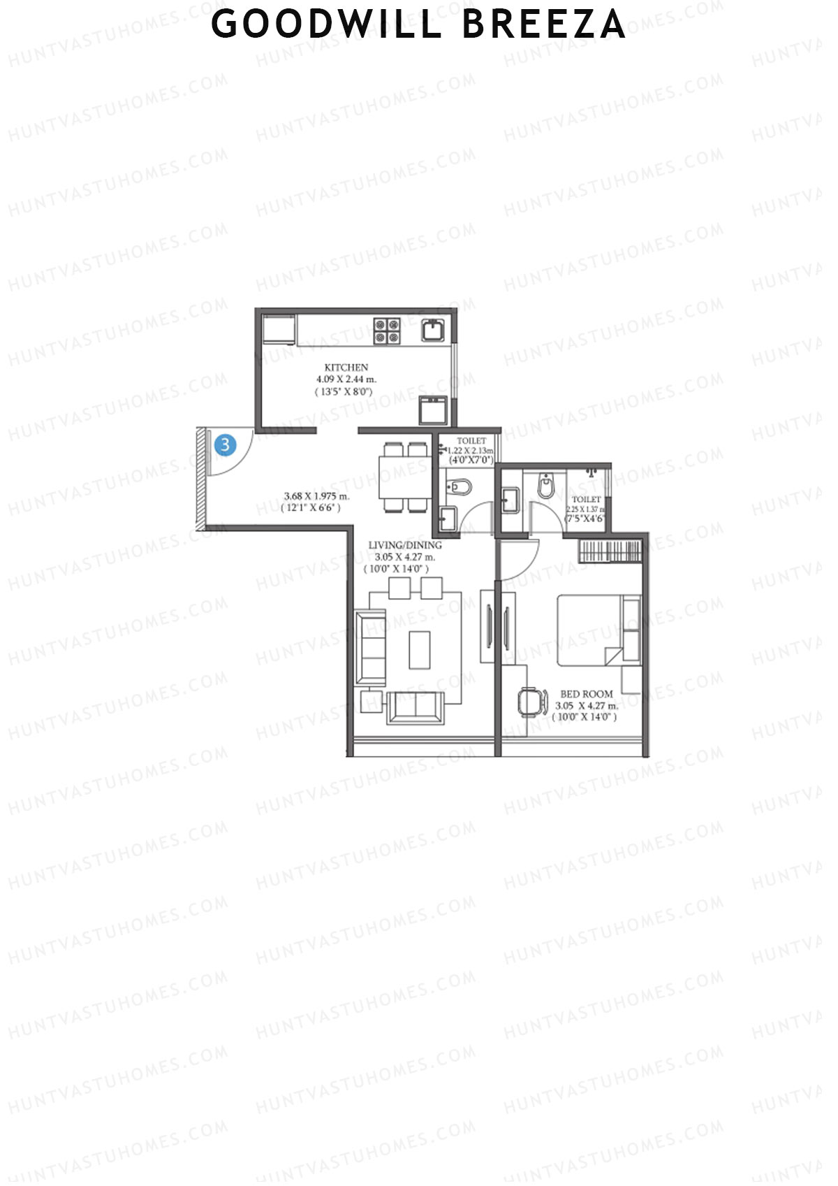 Goodwill Breeza Wing F Unit 3 Floor Plan