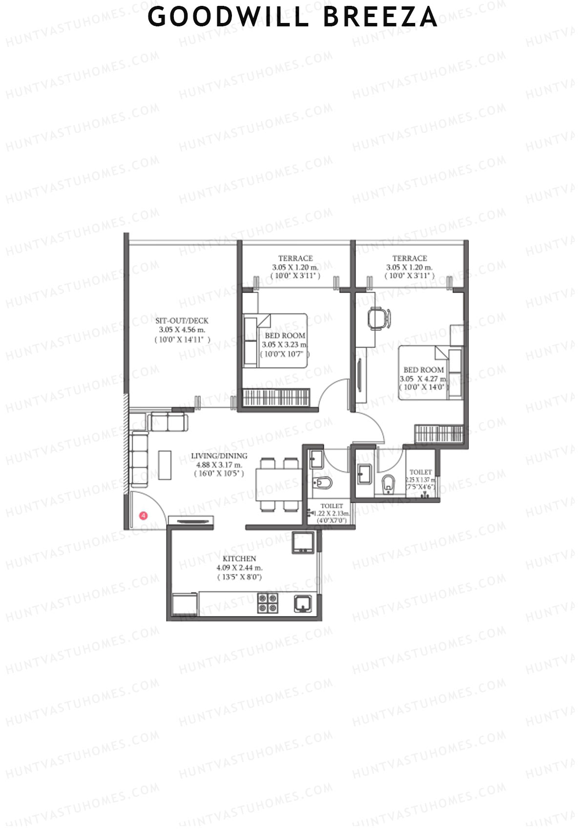 Goodwill Breeza Wing G Unit 1 Floor Plan