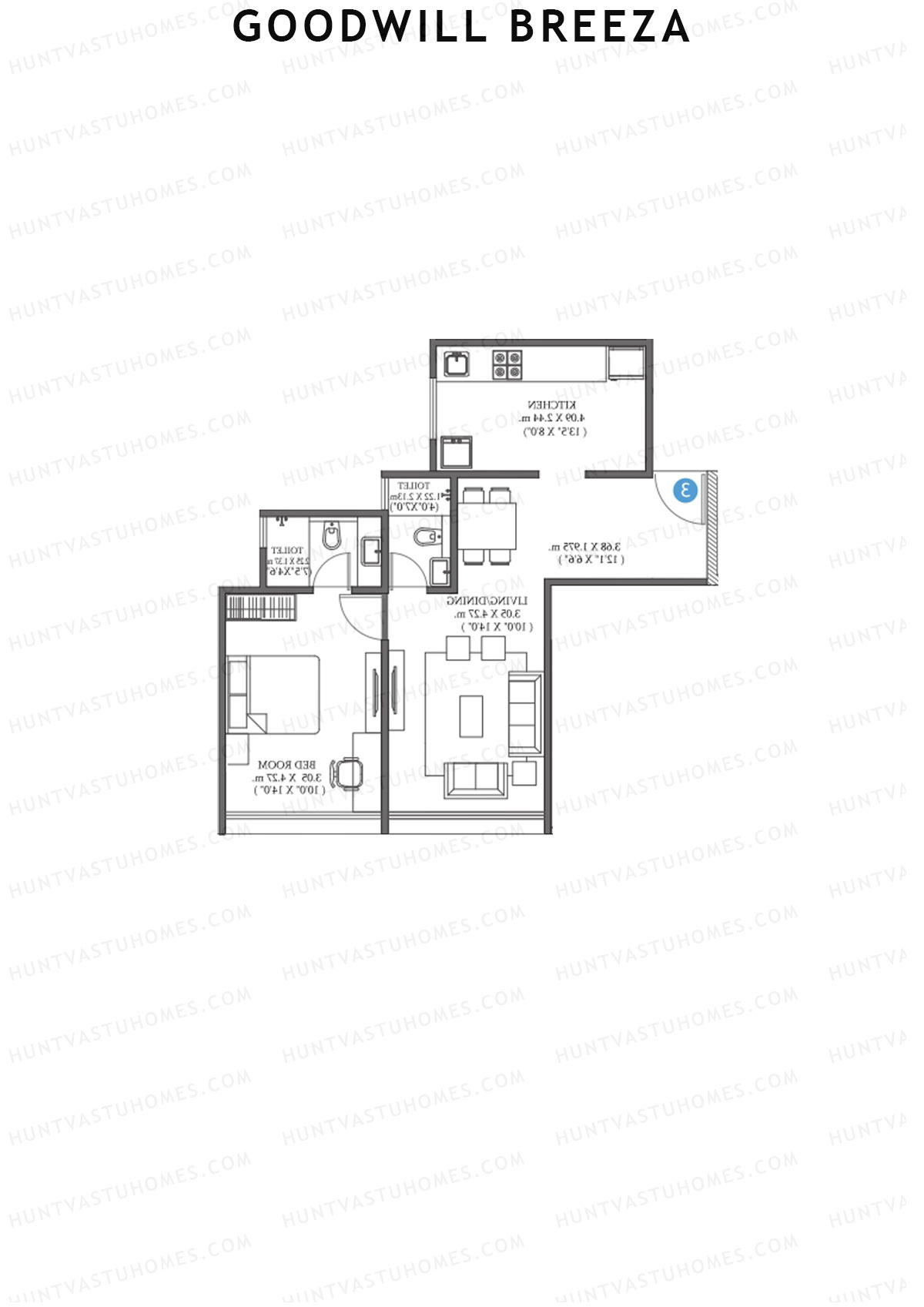 Goodwill Breeza Wing G Unit 3 Floor Plan