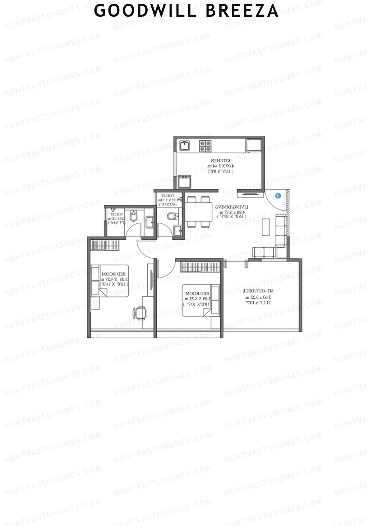 Goodwill Breeza Wing G Unit 3 Floor Plan