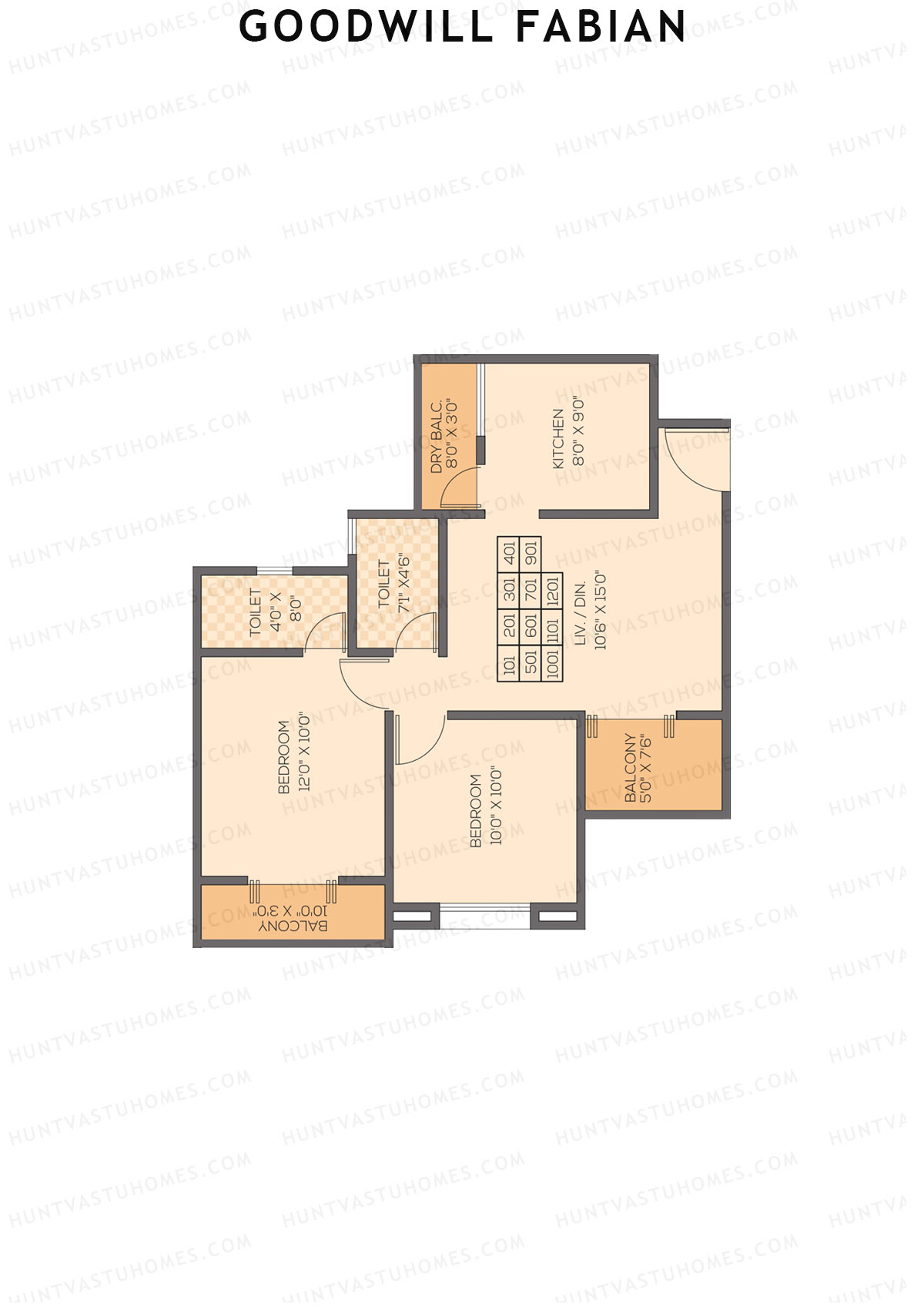 Goodwill Fabian Wing B Unit 1 Floor Plan