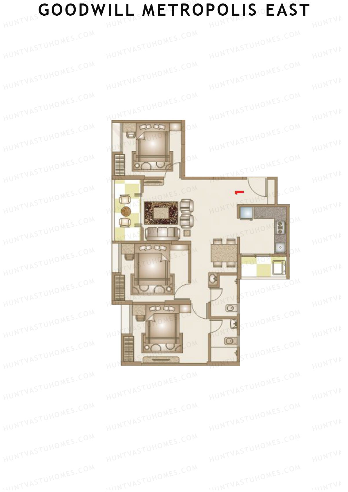 Goodwill Metropolis East Wing A Unit 1 Floor Plan
