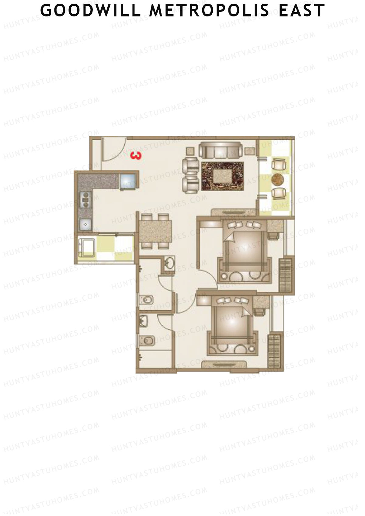 Goodwill Metropolis East Wing A Unit 4 Floor Plan