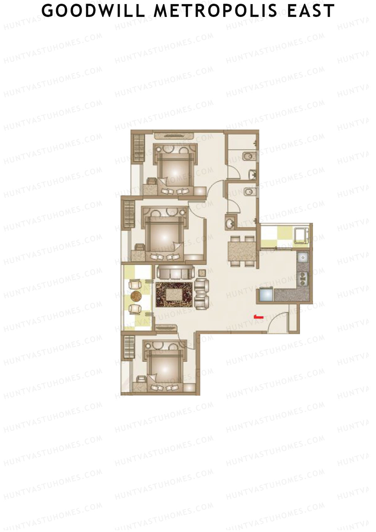 Goodwill Metropolis East Wing B Unit 1 Floor Plan